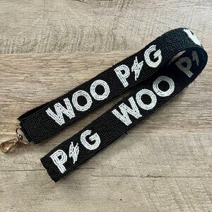 University of Arkansas Razorbacks Beaded Woo Pig Clip-On Bag/Purse Strap